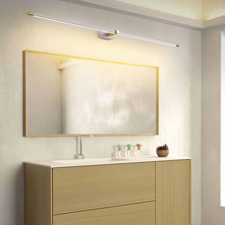 Leigh Moderne Lineair Badkamer Wandlamp Zwart Goud Wit Metaal Woonkamer