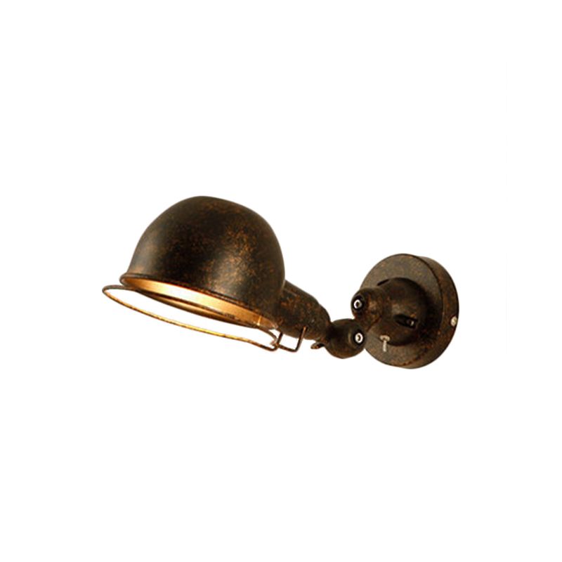 Valerio Wall Lamp Dome Retro, Adjustable Metal, Black, Living Room