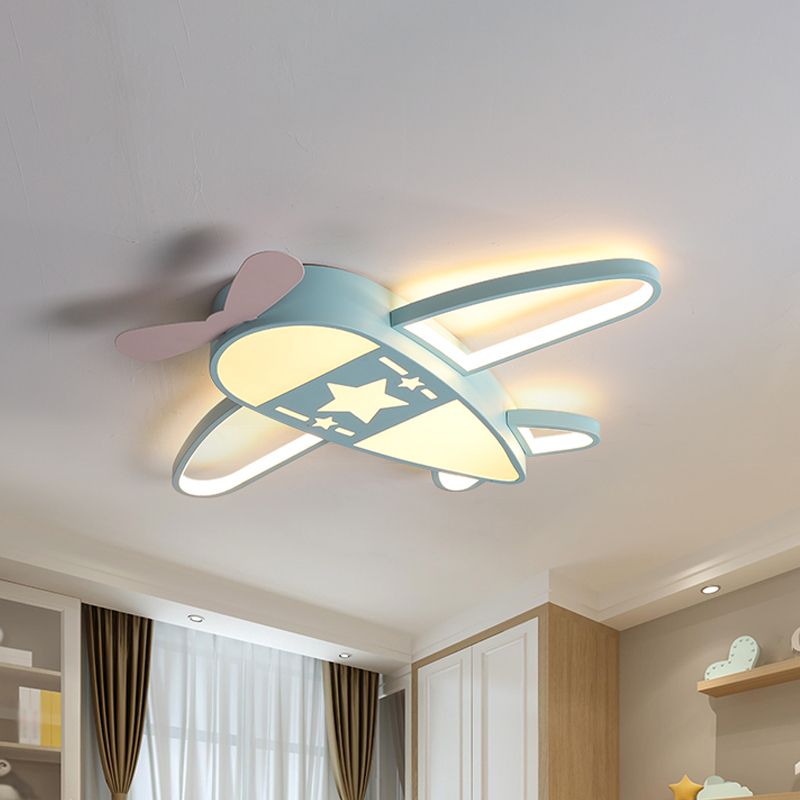 Morandi Moderne LED Plafondlamp Metaal Acryl Blauw Woonkamer Keuken