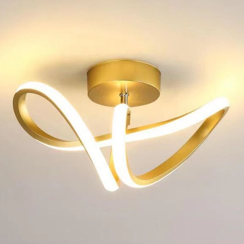 Lacey Moderne LED Plafondlamp Goud/Zwart Metaal Slaap/Woon/Badkamer