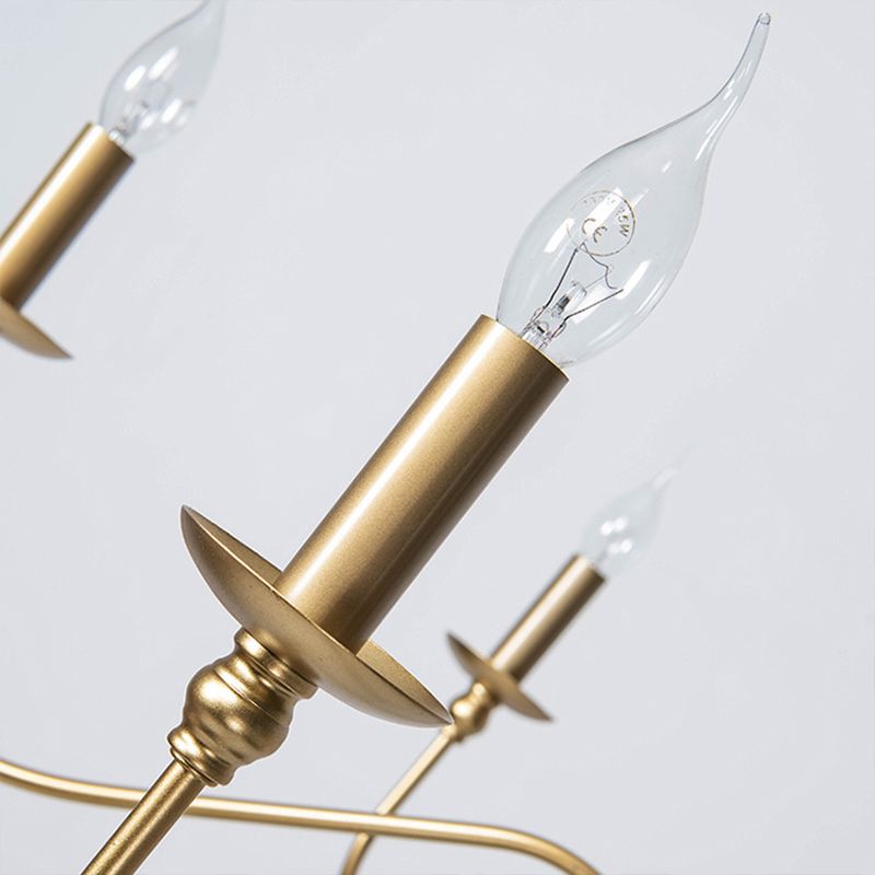 Valerio Vintage LED  Kroonluchter Zwart Goud Metaal Slaapkamer Woonkamer