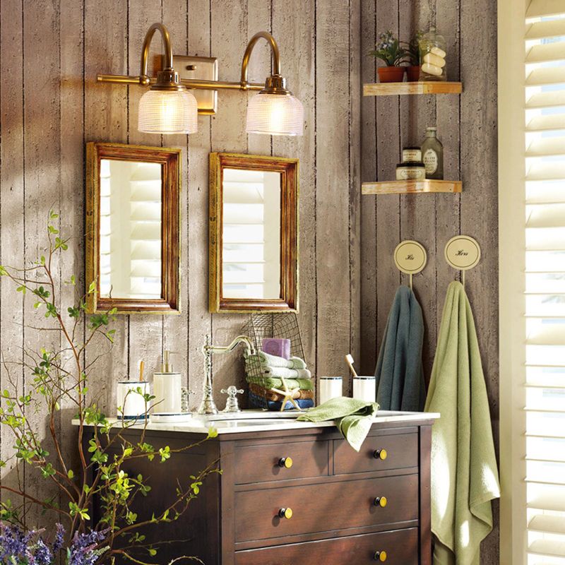 Valerio Vintage LED Wandlamp Komvormig Gouden Slaap/Woonkamer Metaal/Glass
