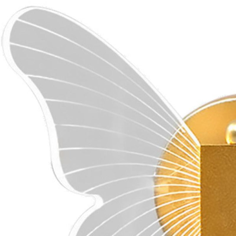Kady Design Vlinder LED Wandlamp Metaal/Acryl Goud Slaap/Woon/Badkamer