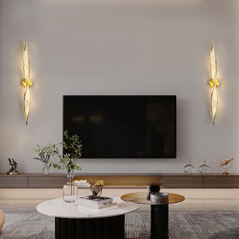 Kristy Design LED Wandlamp Metaal/Crystal Zwart/Goud Slaap/Woon/Badkamer