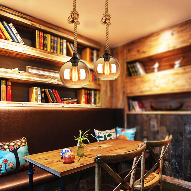 Hailie Vintage Design LED Hanglamp Glas Slaapkamer Woonkamer