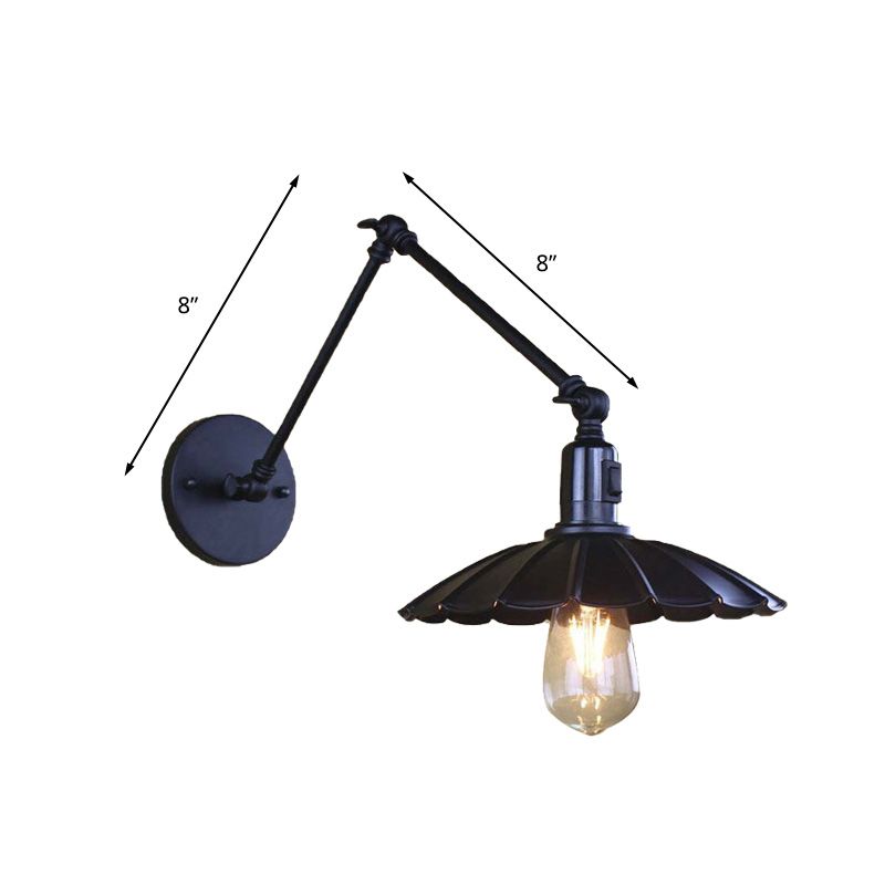 Orsini Creatieve Geplooide LED Wandlamp Zwart/Wit Metaal Binnen