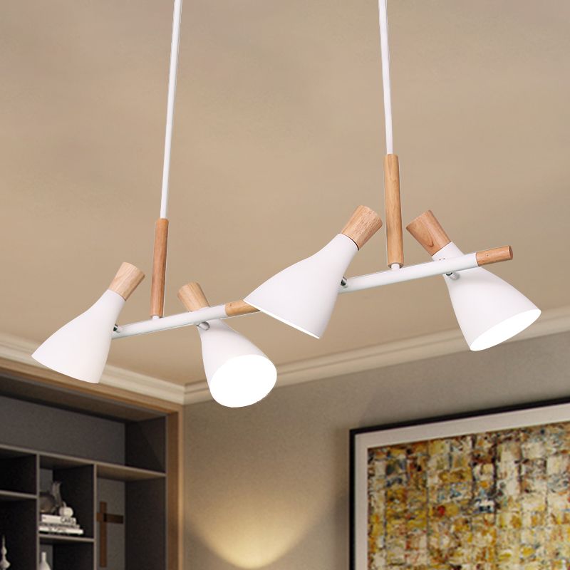 Morandi Design Houtnerf LED Hanglamp Groen/Grijs Slaapkamer