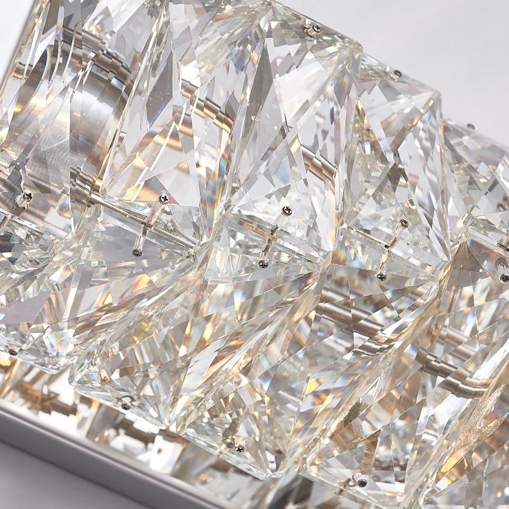 Kristy Moderne Kubusvormig LED Wandlamp Metaal/Crystal Goud/Chroom Woonkamer