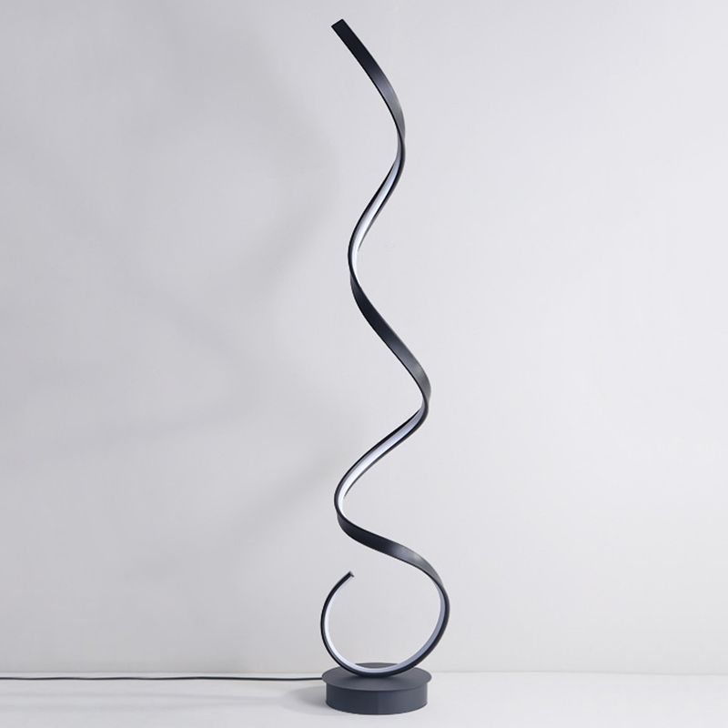Louise Moderne Steamline Minimalistische Lineaire Vloerlamp Wit/Zwart Eetkamer/Woonkamer/Kelder/Hal