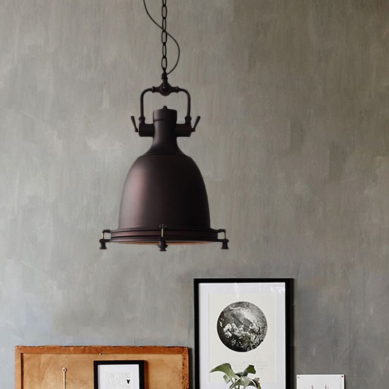Valerio Rustic Retro Pot Black Metal Pendant Light, 2 Style
