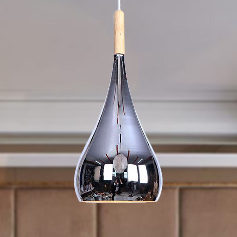Elio Pendant Light Teardrop Modern, Metal, Rose Gold/Chrome, Kitchen Islands
