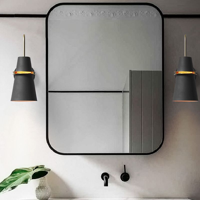 Morandi Moderne Kegel LED Wandlamp Metaal Zwart/Wit/Blauw Slaap/Woon/Badkamer