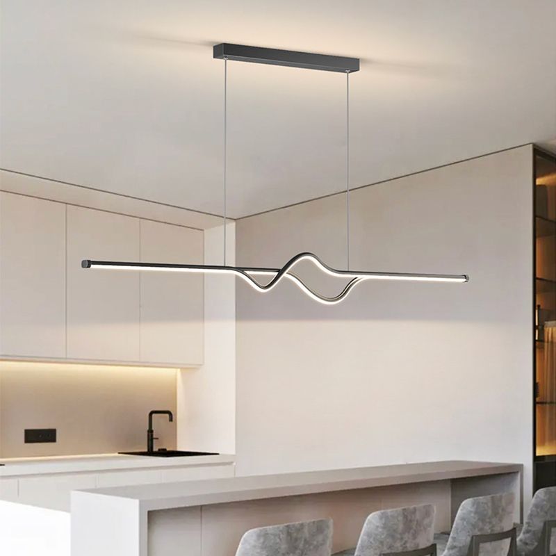 Louise Moderne Metaal/Silicagel Hanglamp Zwart/Wit/Grijs Eetkamer