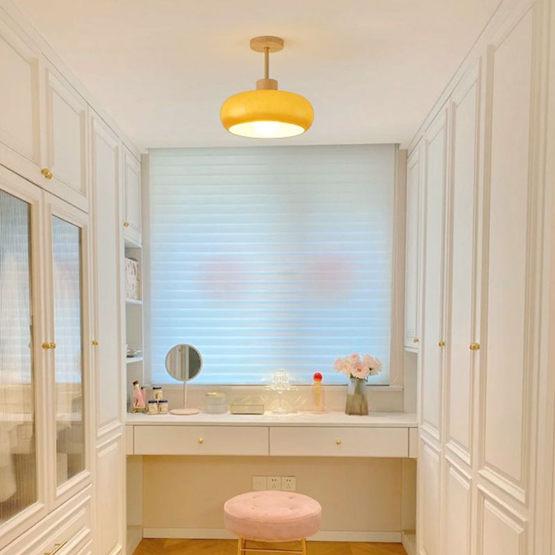 Hailie Houten Hanglamp Design Hoot/Glas Wit/Oranje Slaapkamer