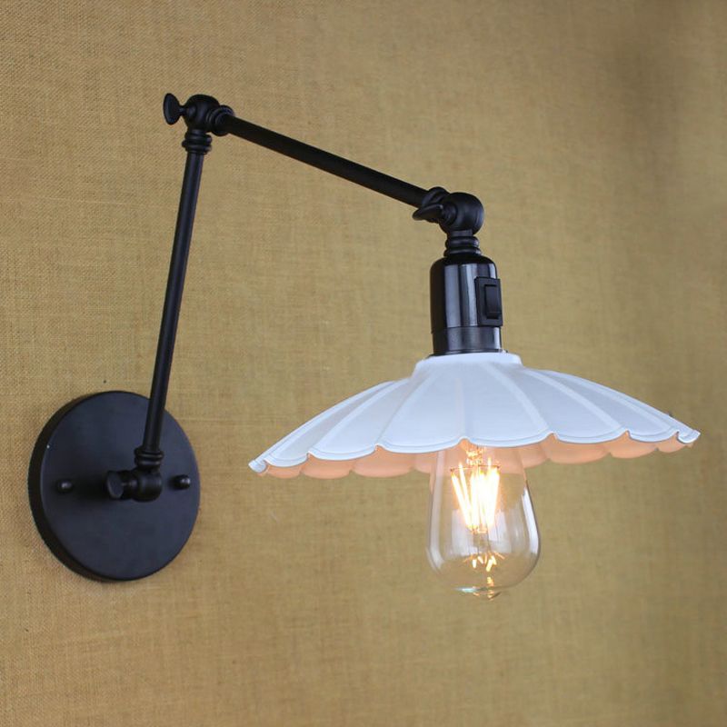 Orsini Creatieve Geplooide LED Wandlamp Zwart/Wit Metaal Binnen