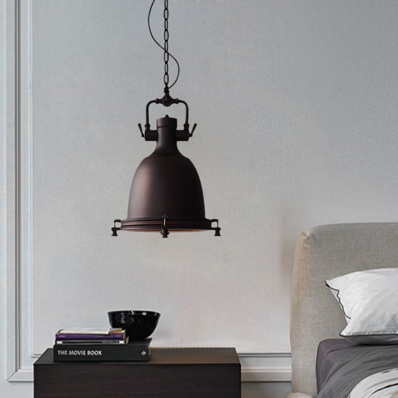 Valerio Rustic Retro Pot Black Metal Pendant Light, 2 Style