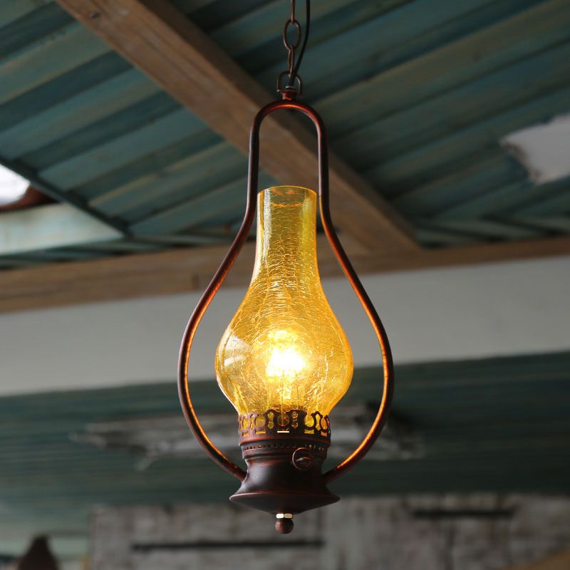 Valerio Rustic Vintage Kerosene LED Pendant Light
