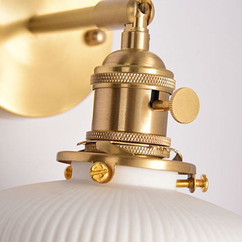 Lottie Moderne Bol LED Wandlamp Metaal/Keramisch Wit/Goud Slaap/Woon/Badkamer
