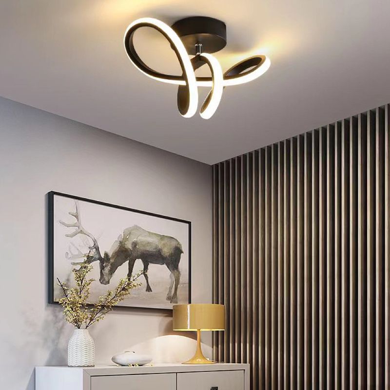 Lacey Moderne LED Plafondlamp Goud/Zwart Metaal Slaap/Woon/Badkamer