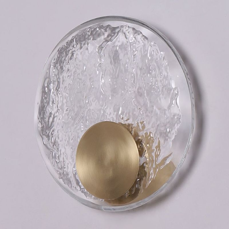 Kristy Design Ronde LED Wandlamp Metaal/Crystal Goud/Transparant Slaap/Woon/Badkamer