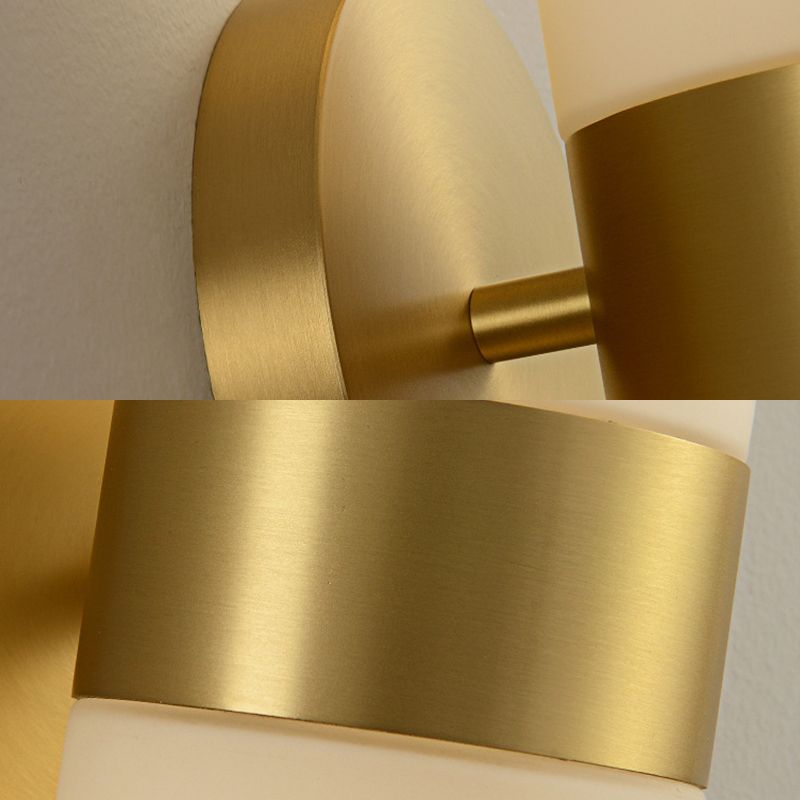 Leigh Moderne Cilinder LED Wandlamp Metaal/Glas Koper Slaap/Woon/Badkamer