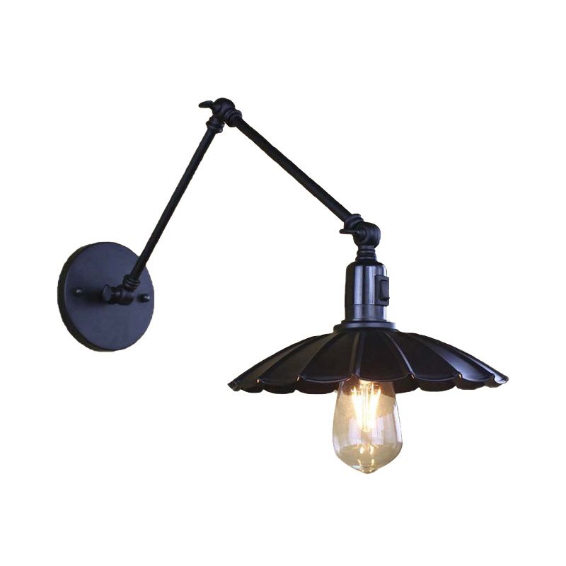 Orsini Creatieve Geplooide LED Wandlamp Zwart/Wit Metaal Binnen