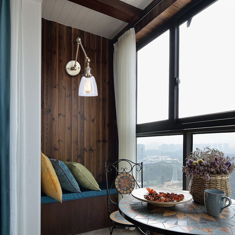 Valerio Wall Lamp Tapered, Modern, Glass/Metal Adjustable, 4 Color, Living Room