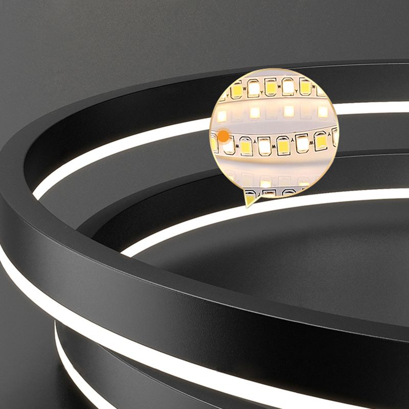 Alonza 3-Rings Black Black Modern Pendant Light