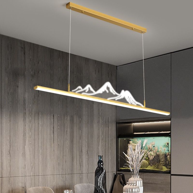 Louise Designer Moderne  Hanglamp Zwart/ Goud Metaal/Acryl Slaapkamer