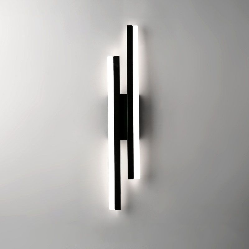 Silas Minimalistische Industriele LED Wandlamp Zwart/Wit Woon/Slaapkamer Acryl/Metaal