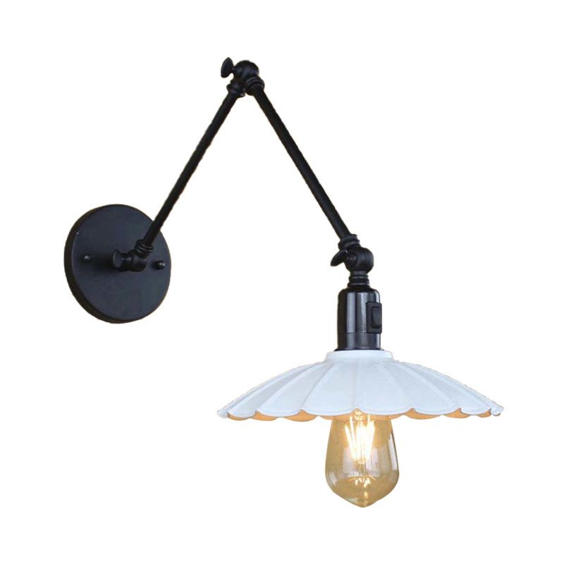 Orsini Creatieve Geplooide LED Wandlamp Zwart/Wit Metaal Binnen