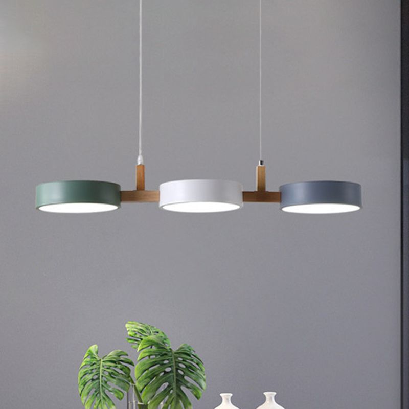 Morandi Moderne Design LED Hanglamp Metaal Hout Woonkamer Keuken