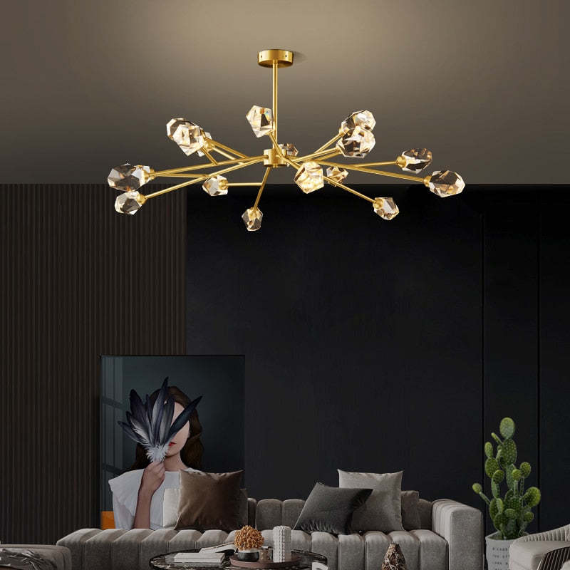 Kristy Modern LED Kroonluchter Gouden Metaal Woonkamer Eetkamer Bar