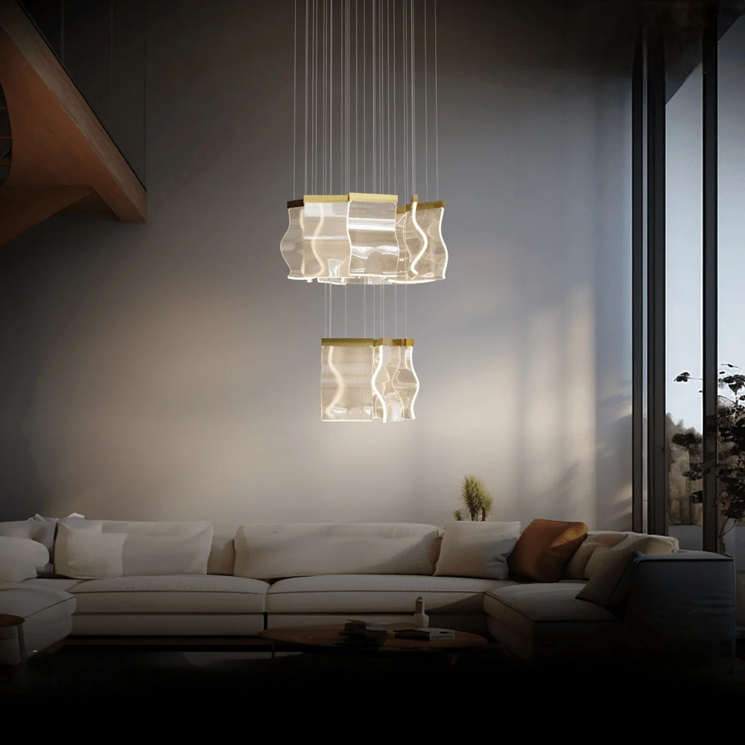 Marilyn Industrial LED Kroonluchters Wit Glas Metaal Woonkamer