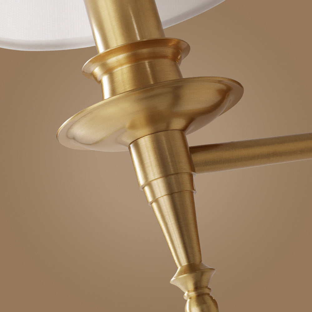 Valerio Vintage Rustic Lantern Metal/Fabric LED Wall Lamp, Gold
