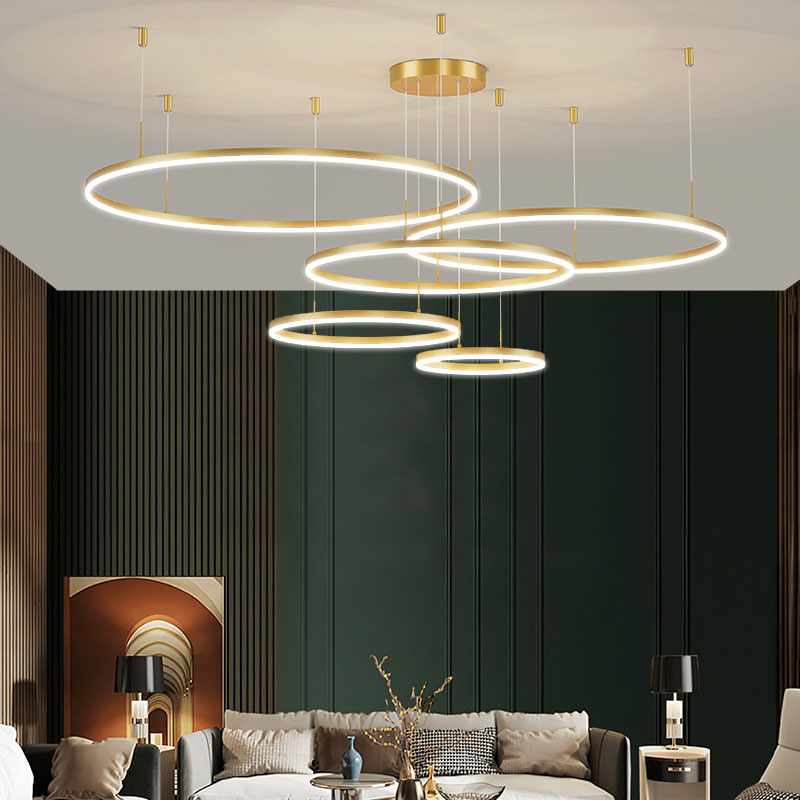 Alonza Moderne Grote  Hanglampen Wit Metaal Slaapkamer  Woonkamer Tir-Cirkel