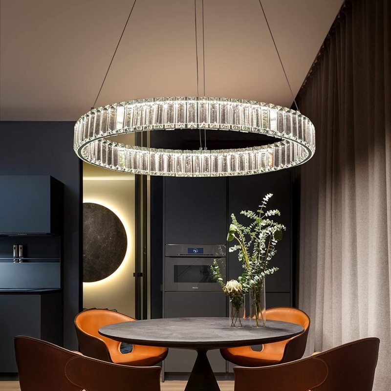 Marilyn Moderne Ronde LED Hanglamp Metaal/Kristal Goud Slaapkamer/Woonkamer/Eetkamer