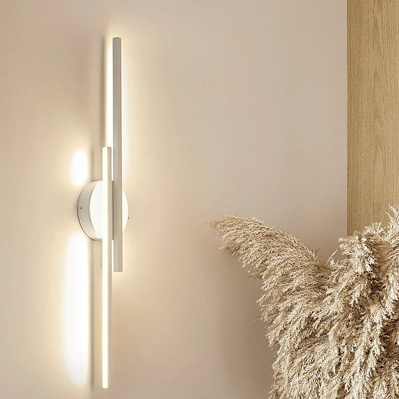 Marcus Moderne Lineaire/Ronde LED Wandlamp Zwart/Wit Metaal/Acryl Slaap/Woonkamer