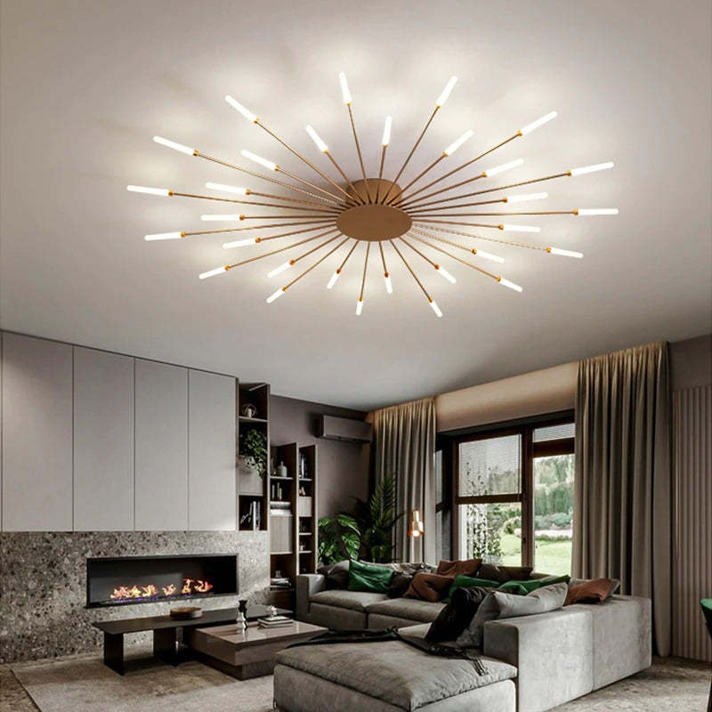 Lowry Grote LED Plafondlampen Wit Metaal Woonkamer Slaapkamer Hotel