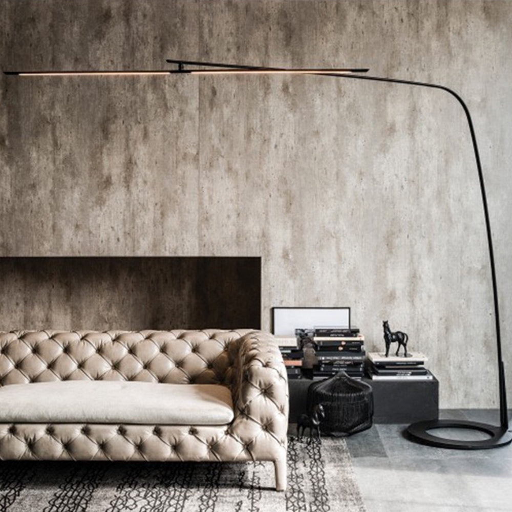 Edge Industriele Moderne LED Vloerlamp Zwart  Metaal Slaapkamer