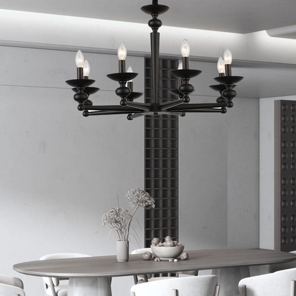 Valerio Retro Kaars Wandlamp/Zwarte Hanglamp Voor Woonk/ Eetkamer