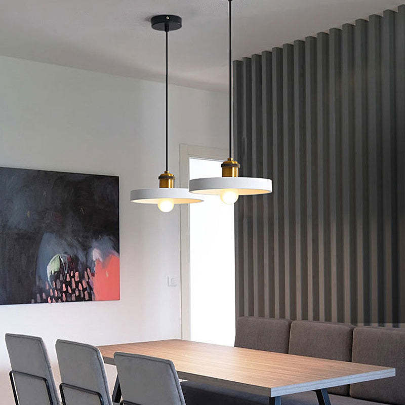 Morandi Design Vormen LED Hanglampen Wit/Oranje/Zwart Metaal/Hars Eetkamer