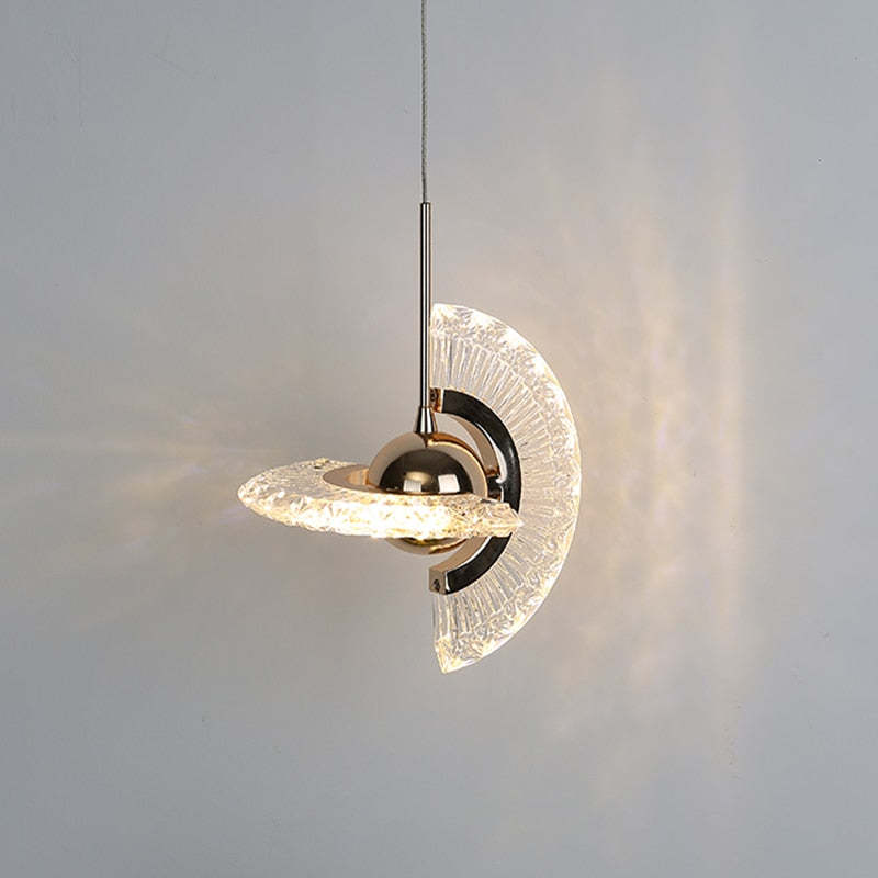 Kristy Modern Draaibaar Hanglamp Goud Metaal Acryl Woonkamer Slaapkamer