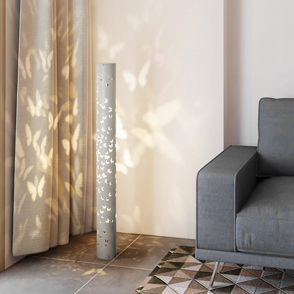 Kady Ronde LED Vloerlamp Wit Zwart Metaal Eetkamer Studeerkamer