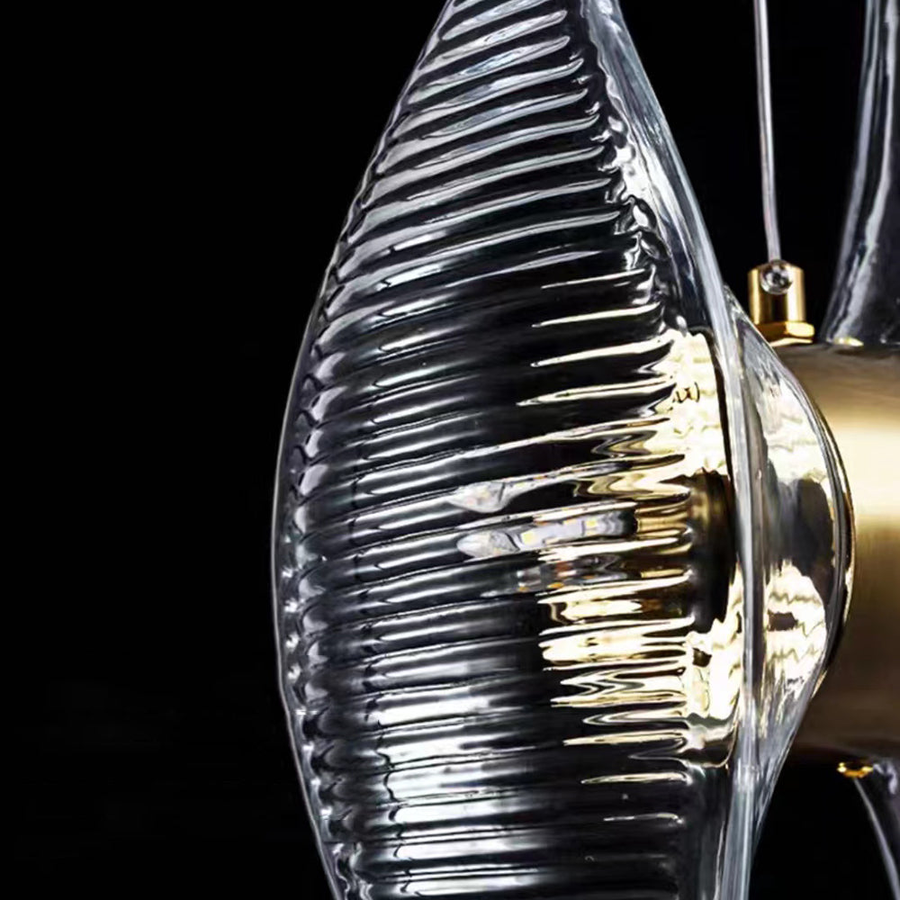 Kirsten Moderne Kleine Shell LED Hanglamp Goud Glas Metaal Slaapkamer