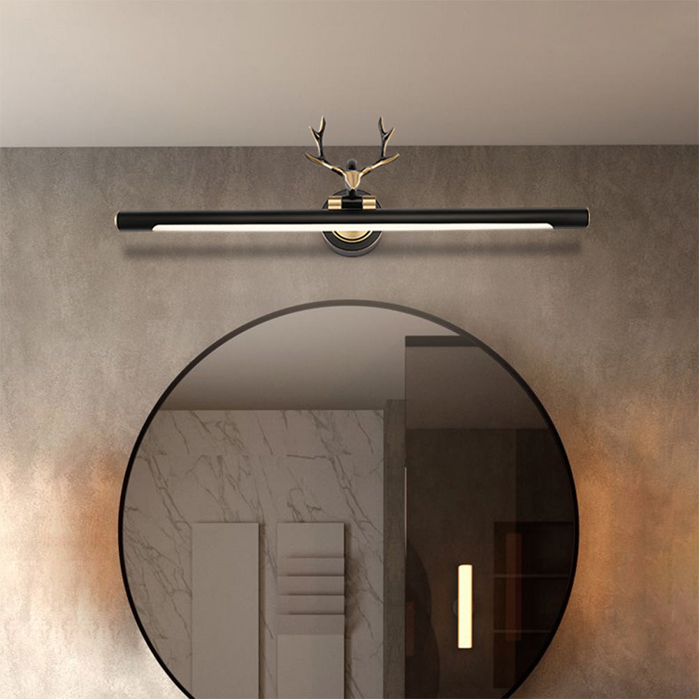 Leigh Bijzondere Retro LED Wandlamp Zwart Metaal Badkamer