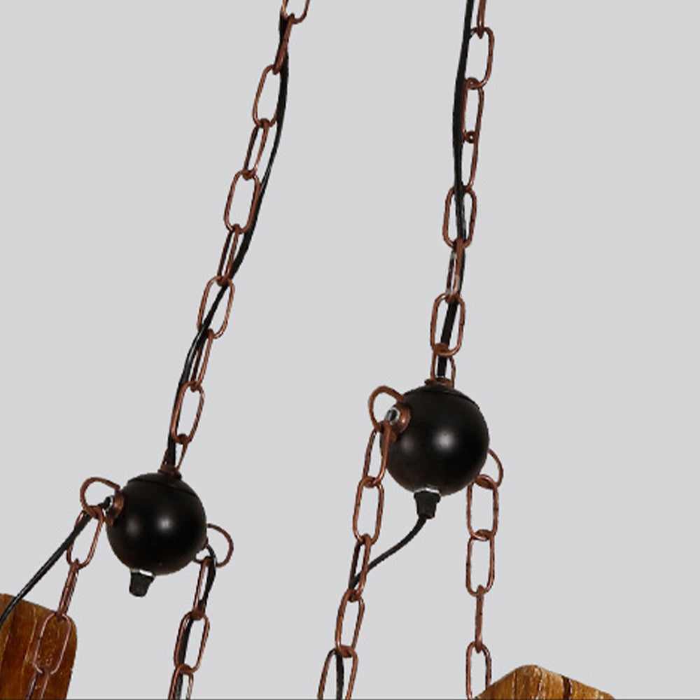 Brio Retro Saxophone Metal/Wood Pendant Light, Walnut