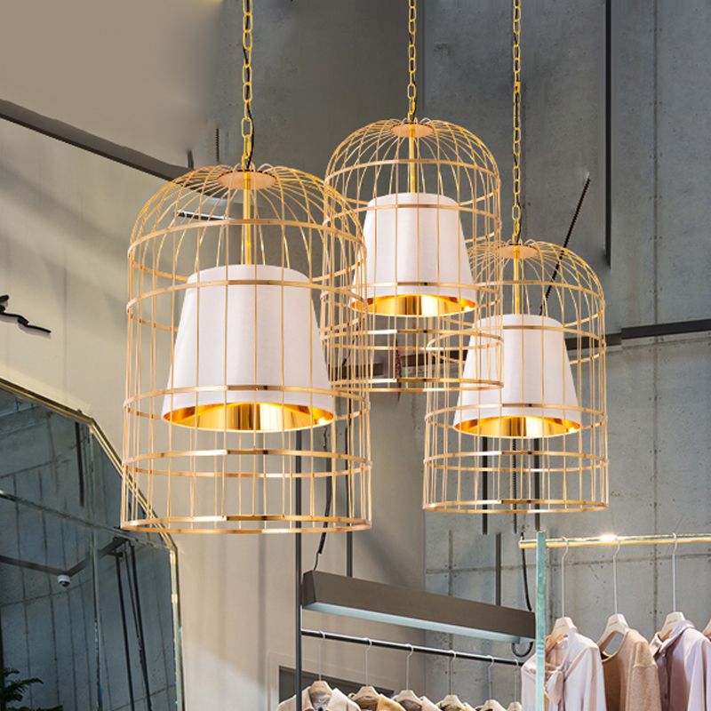 Valerio Vintage Bird Cage Metal Pendant Light