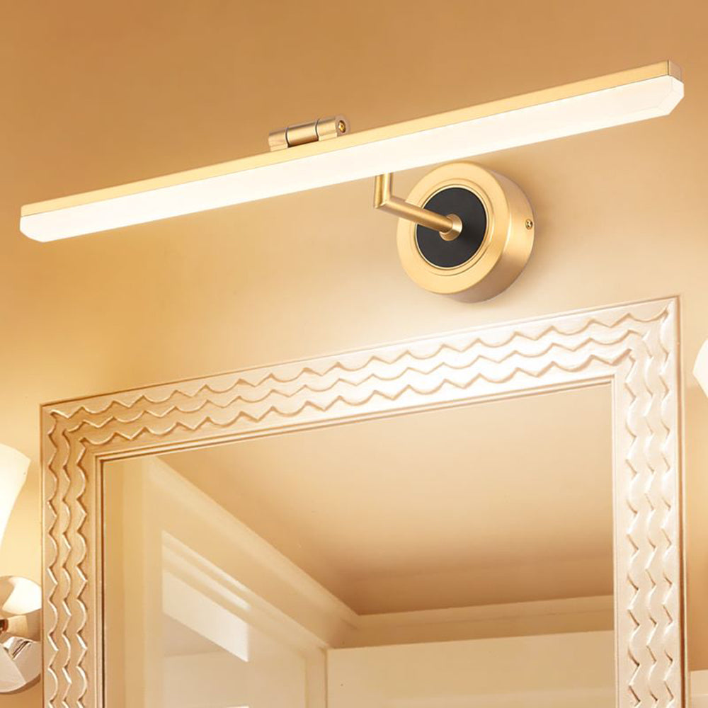 Leigh Vintage Lineaire Metaal/Acryl Wandlamp, Zwart/Goud
