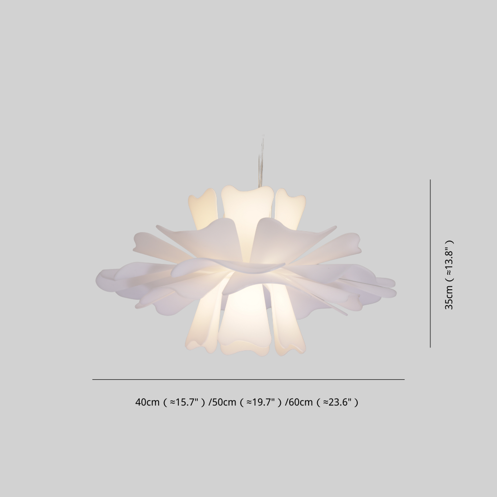Carina Moderne Design Hanglamp Bloem Wit Metaal Woonkamer Slaapkamer